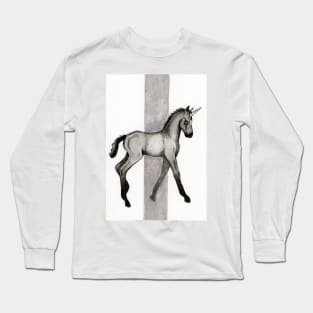 Baby unicorn (dark version) Long Sleeve T-Shirt